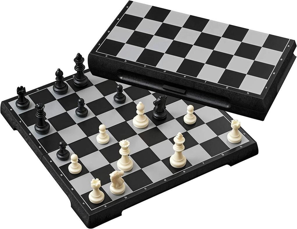 Philos 2737 - Schachset, Schach-Kassette, Kunststoff, klappbar, Feld 28mm