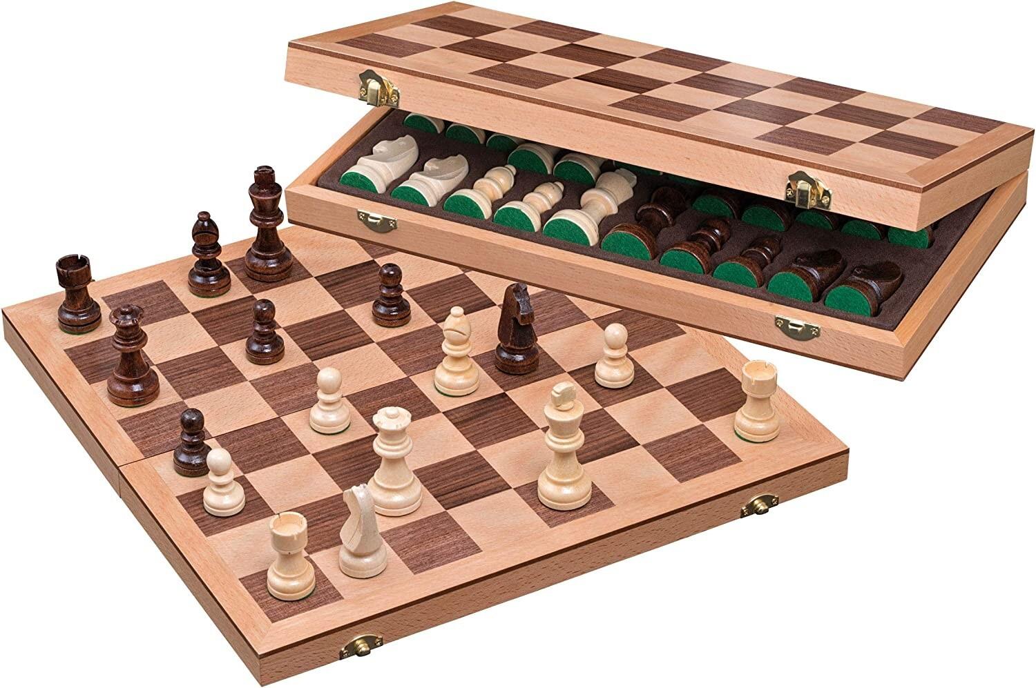 Philos 2623 - Schachset, Schach-Kassette, Holz, Feld 43mm