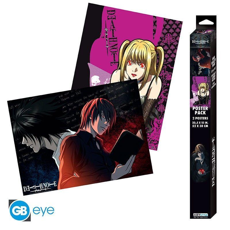 DEATH NOTE Set 2 Chibi Posters - L vs Light & Misa (52x38)