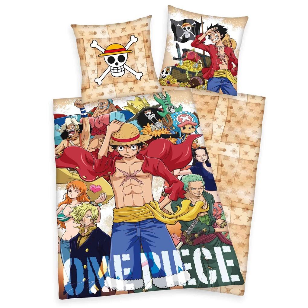 Klaus Herding - One Piece Anime Bettwäsche Renforcé 80x80cm/135x200cm