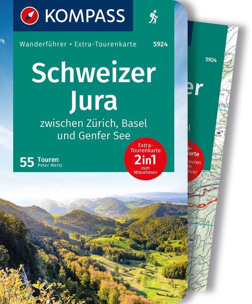 KOMPASS Wanderführer Schweizer Jura, 55 Touren mit Extra-Tourenkarte