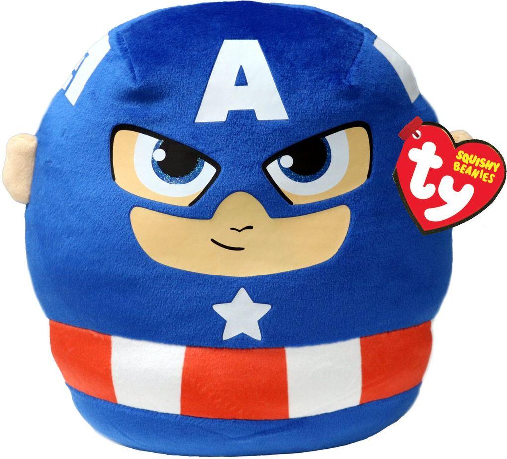 Ty - Squishy Beanies Licensed - Marvel Superhelden 20 cm - Captain America