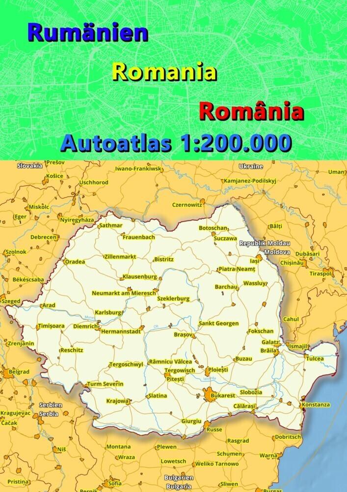 Rumänien Autoatlas, Straßenatlas 2023/2024 1:200.000 (România)