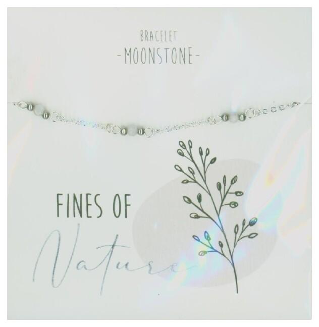 Armband - "Fines of nature" - versilbert - Mondstein