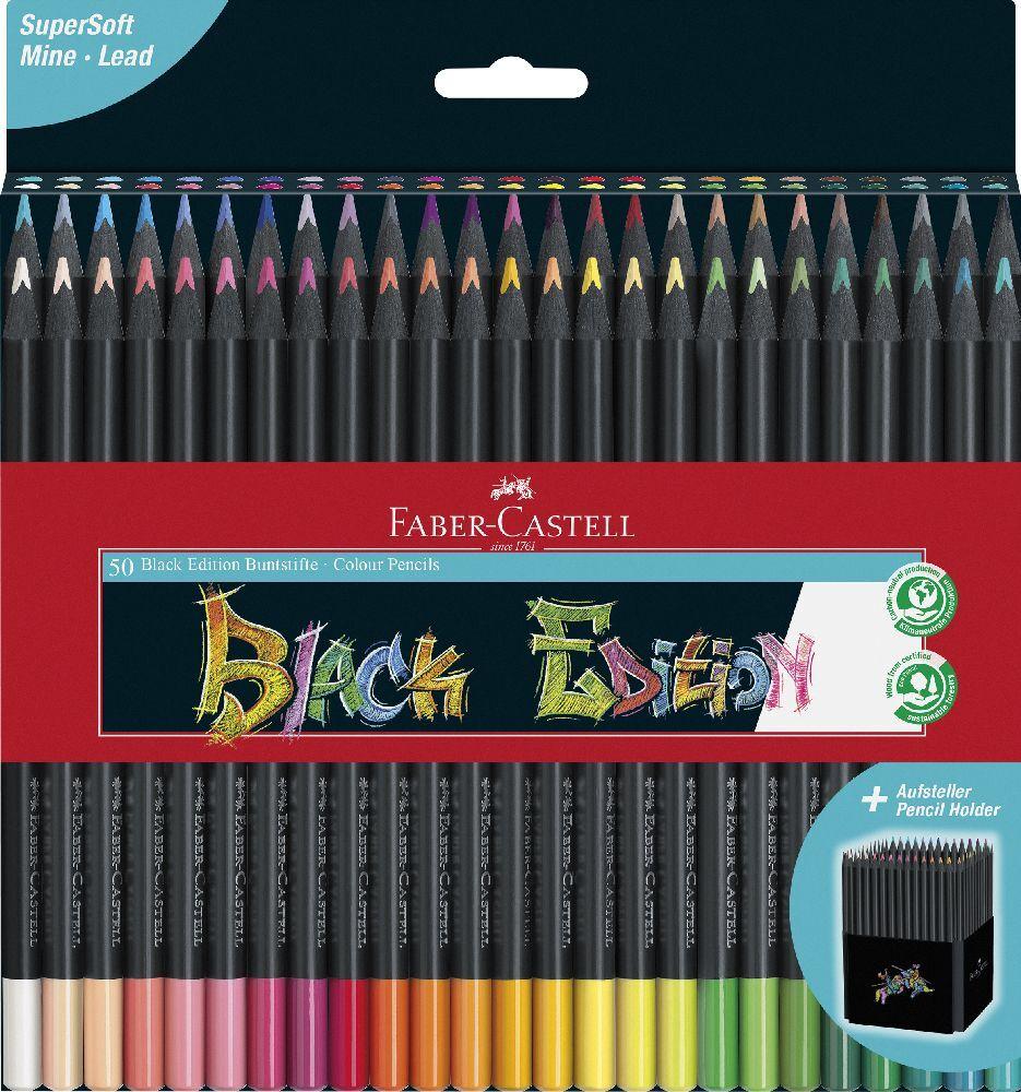 Faber-Castell Buntstifte Black Edition 50er Kartonetui