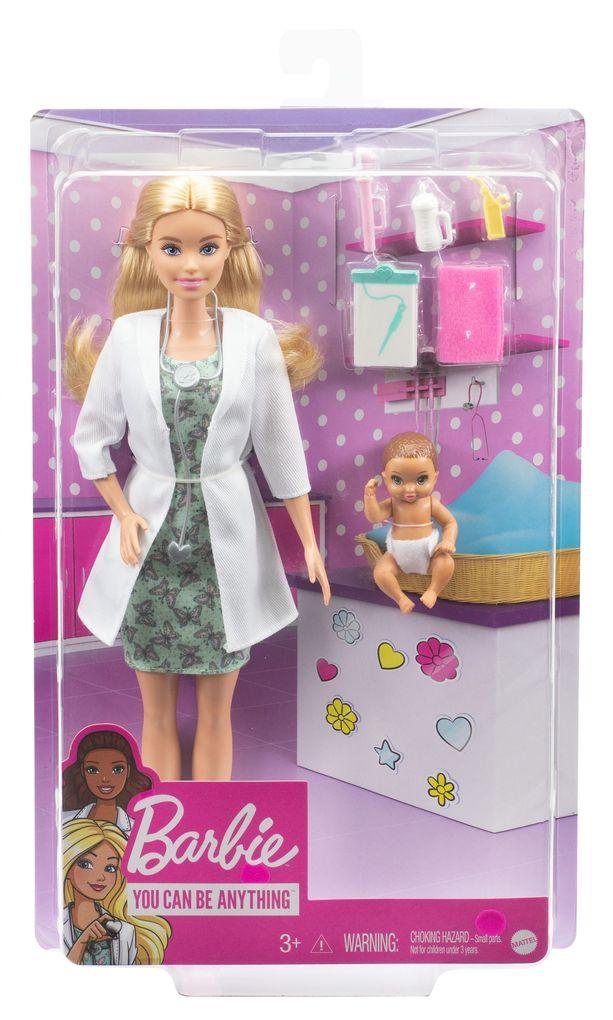 Barbie - Barbie Kinderärztin-Spielset mit blonder Puppe