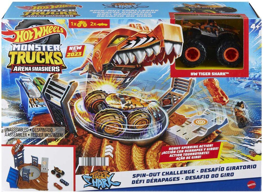 Hot Wheels - Monster Trucks Arena Smashers Tigerhai Schleuder-Challenge