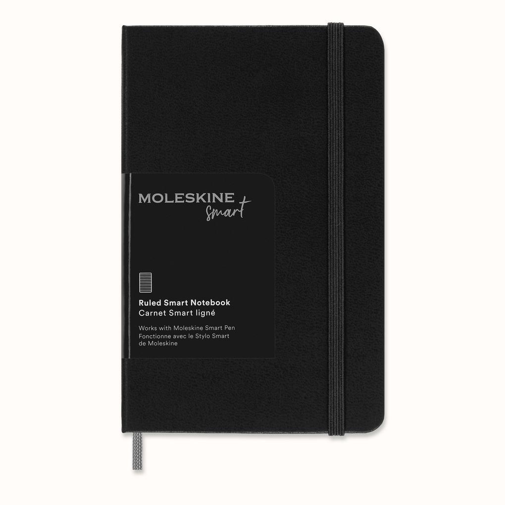 Moleskine Smart Notebook, Pocket, Ruled, Black, Hard Cover (3.5 x 5.5)