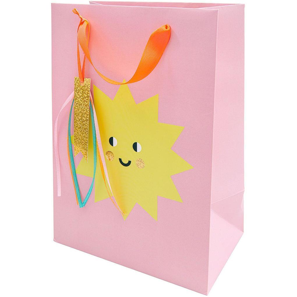 Geschenktüte Happy Birthday, Sonne, M, FSC MIX