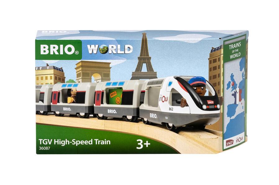 BRIO World - 36087 Trains of the World TGV Hochgeschwindigkeitszug | Spielzeuglok für Kinder ab 3 Jahren