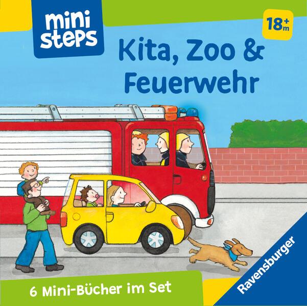 ministeps: Mein erster Bücher-Würfel: Kita, Zoo und Feuerwehr (Bücher-Set)