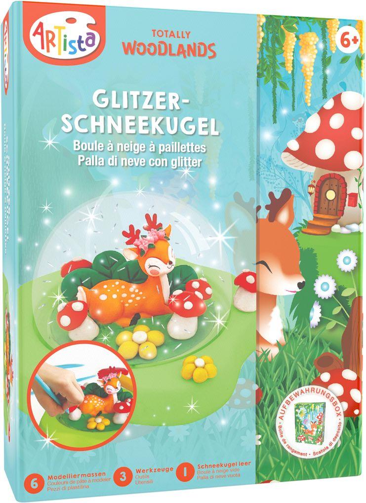 Artista - Glitzer-Schneekugel Reh