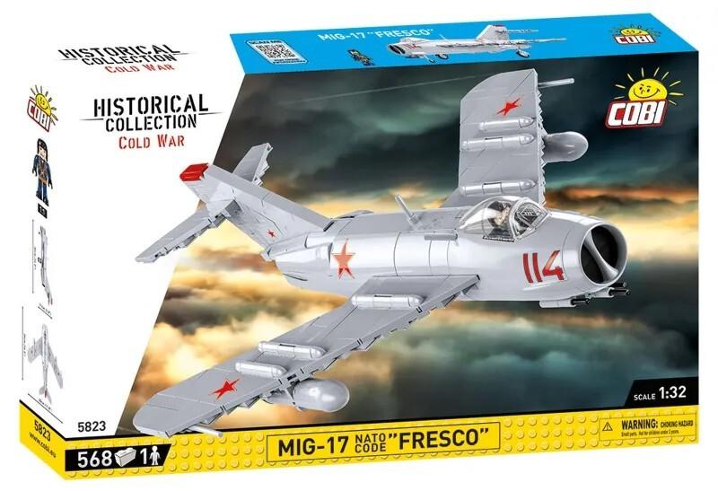 COBI Historical Collection 5823 - MiG-17 NATO Code Fresco, Kampfflugzeug, Cold War, 568 Klemmbausteine