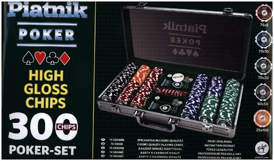 Piatnik - Pro Poker Alukoffer 300 High Gloss Chips