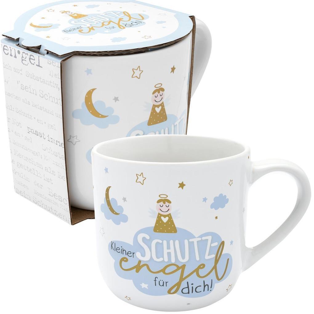 GRUSS & CO Tasse mit Motivdruck: "Kleiner Schutzengel für dich!" in Geschenkbanderole