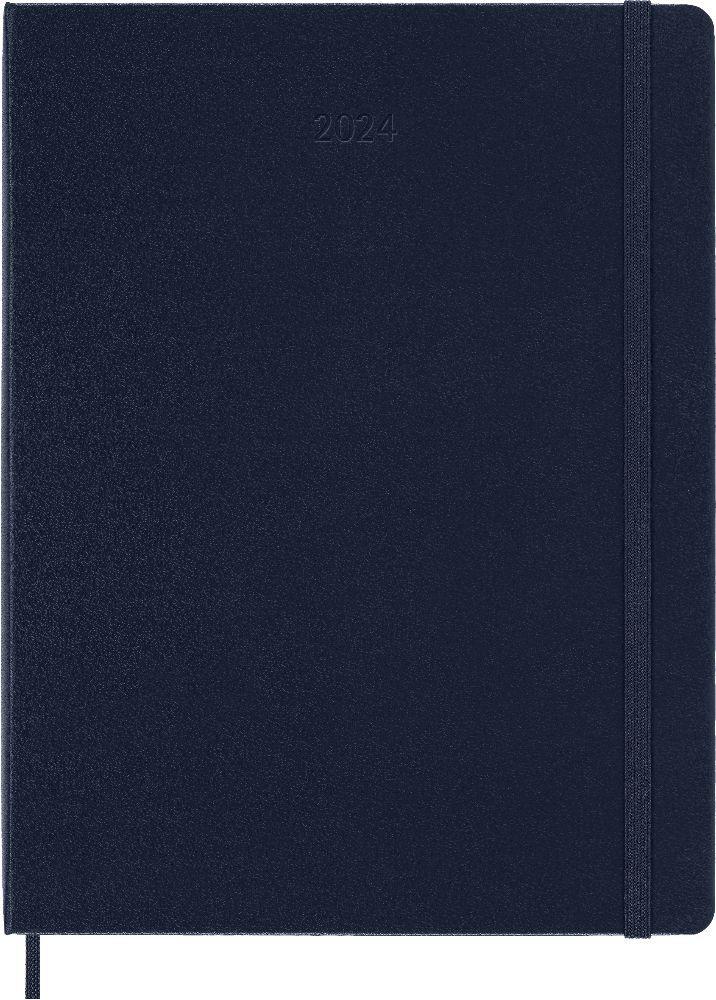 Moleskine 12 Monate Wochen Notizkalender 2024, XL 19X25, Saphir