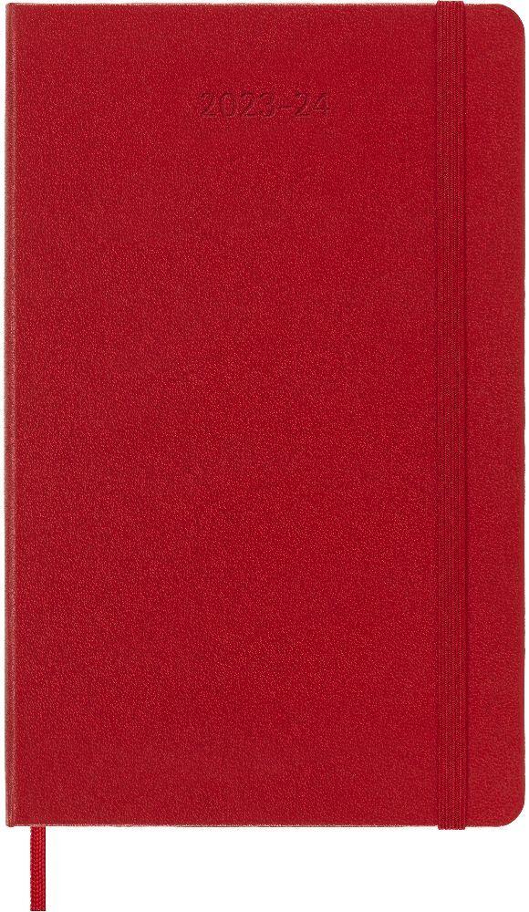 Moleskine 18 Monate Wochen Notizkalender 2023/2024, Large/A5, Scharlachrot