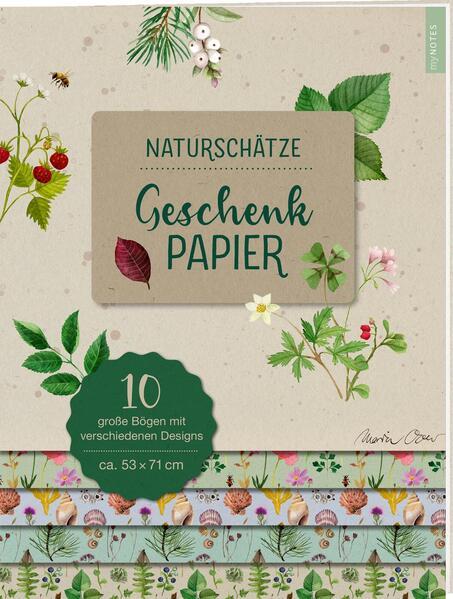 myNOTES Papeterie: Geschenkpapier Naturschätze