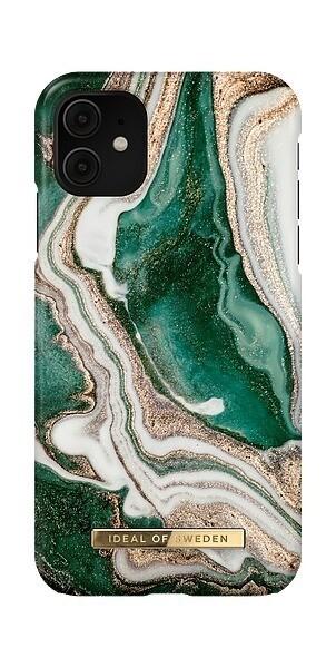 IDEAL OF SWEDEN iPhone 11/XR Fashion Case Golden Jade Marble