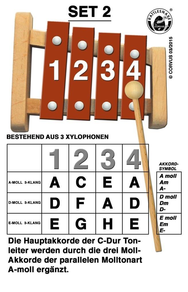 Corvus A600282 - Rattlesnake, Akkord-Glockenspiel Set 2, Xylophon