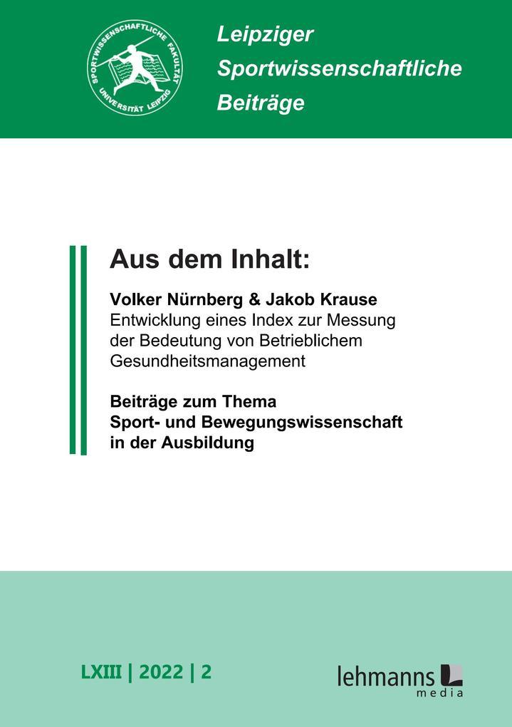 Leipziger Sportwissenschaftliche Beiträge