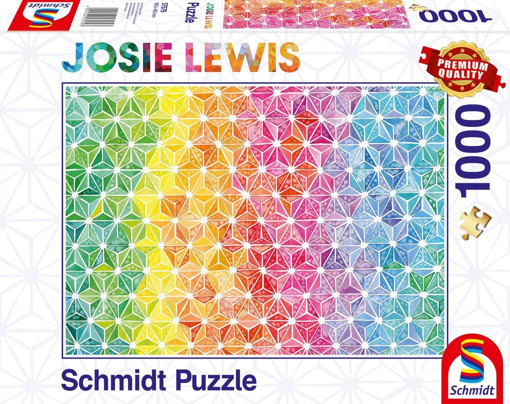 Schmidt Spiele - Josie Lewis - Kunterbunte Dreiecke, 1000 Teile