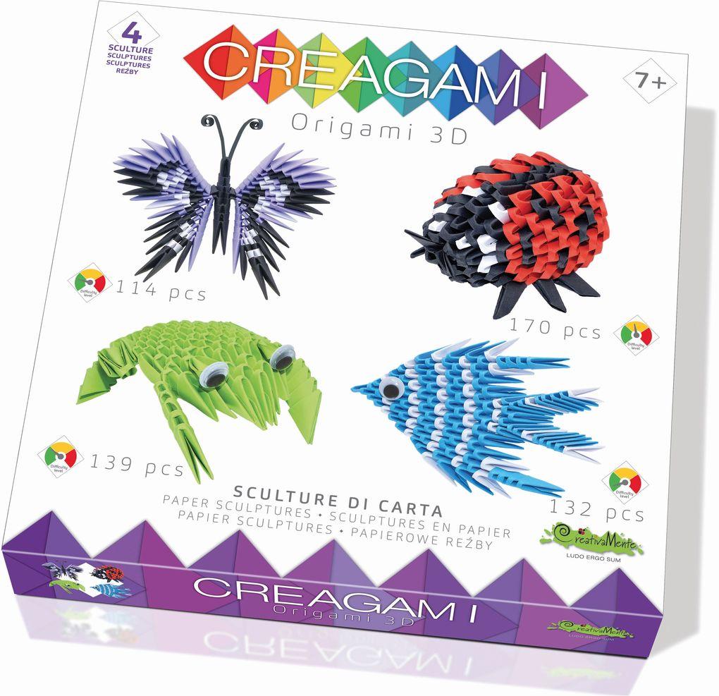 Creagami - Origami 3D 4er Set Tiere, 555 Teile
