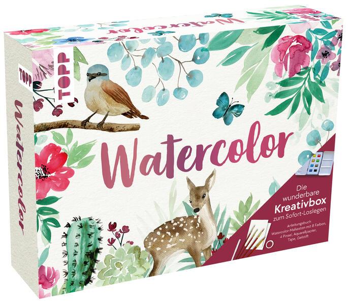 Watercolor - Die wunderbare Kreativbox. Mit Anleitungsbuch und Material