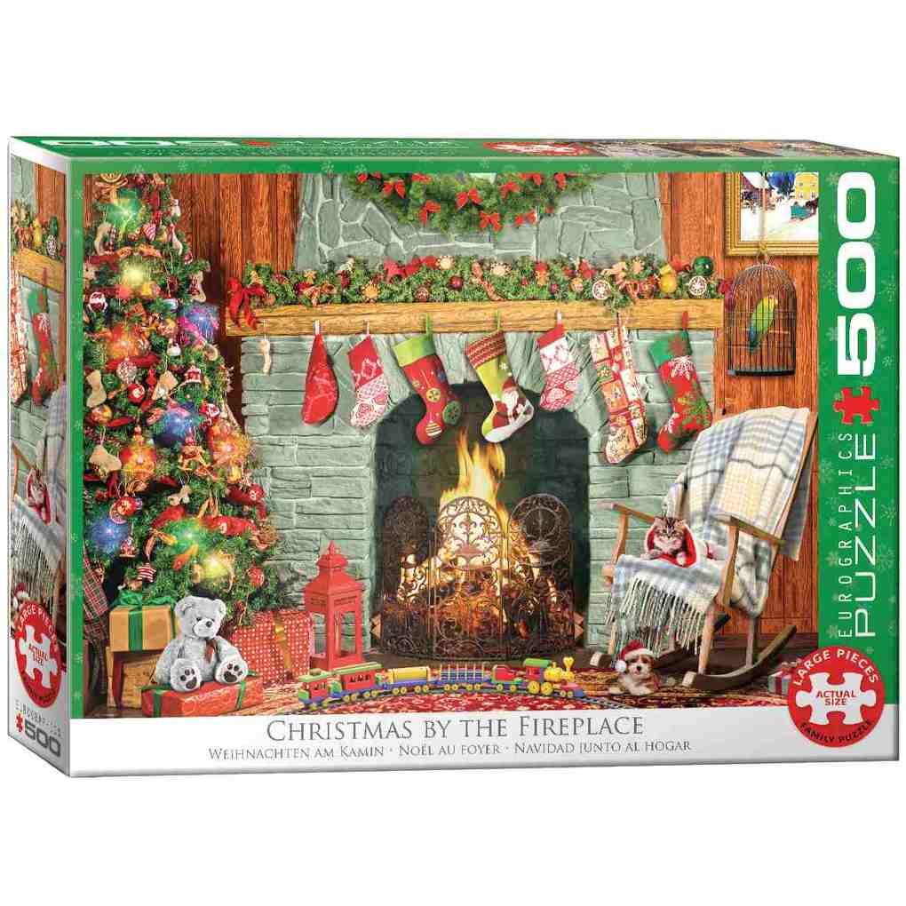 Eurographics 6500-5502 - Weihnachten beim offenen Kamin, Puzzle, 500 Teile