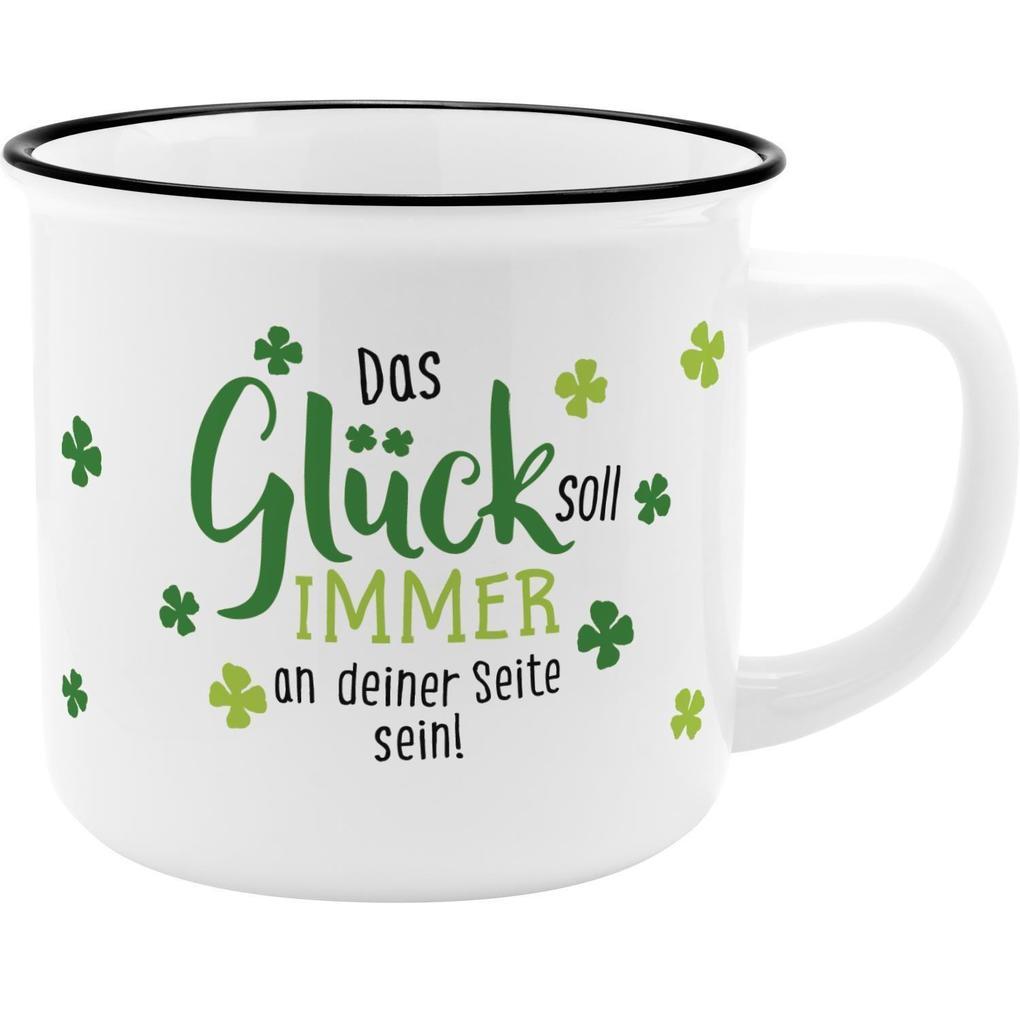 Becher in Emaille-Optik "Alles wird gut... nach dem ersten Kaffee!"