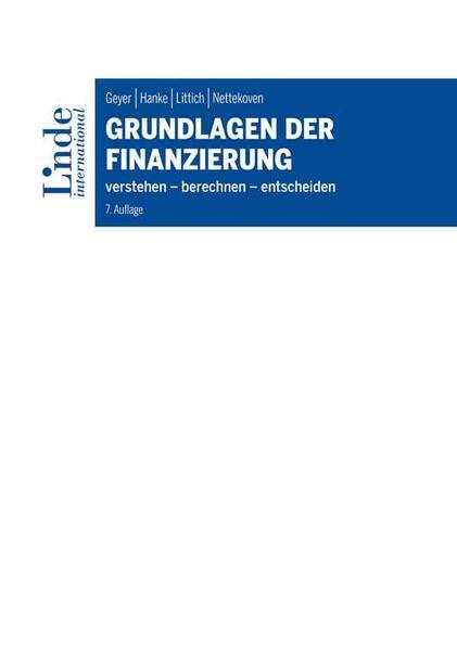 Grundlagen der Finanzierung