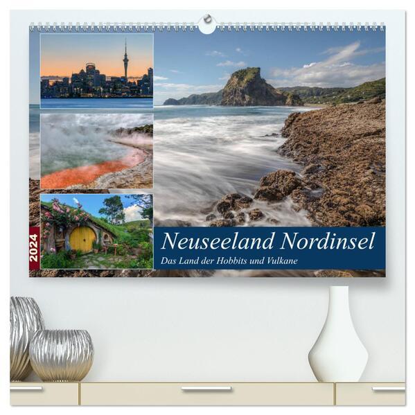 Neuseeland Nordinsel - Das Land der Hobbits und Vulkane (hochwertiger Premium Wandkalender 2024 DIN A2 quer), Kunstdruck in Hochglanz