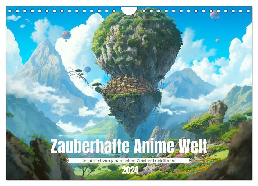 Zauberhafte Anime Welt (Wandkalender 2024 DIN A4 quer), CALVENDO Monatskalender