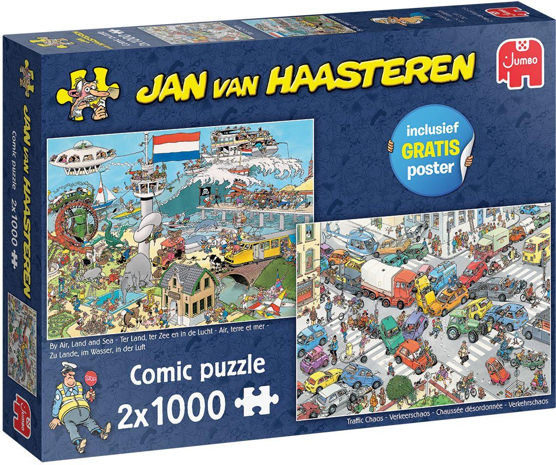 Jumbo Spiele - Jan van Haasteren - Verkehrschaos & TBD, 2x 1000 Teile