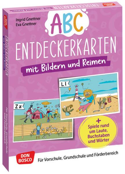 Abc-Entdeckerkarten mit Bildern und Reimen