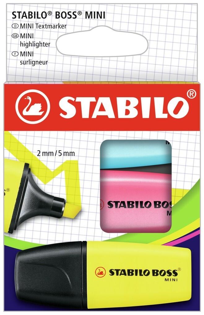 STABILO Marker BOSS MINI gelb, blau, pink 3er Set