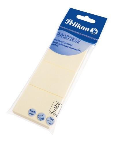 Pelikan Haftnotizen Notes 5 x 4cm, Gelb, 3 x 100 Blatt