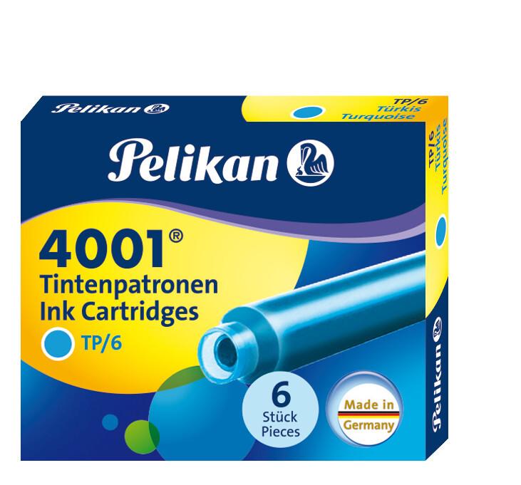 Pelikan Tintenpatronen 4001® 6er Set Standard-Patronen, Türkis