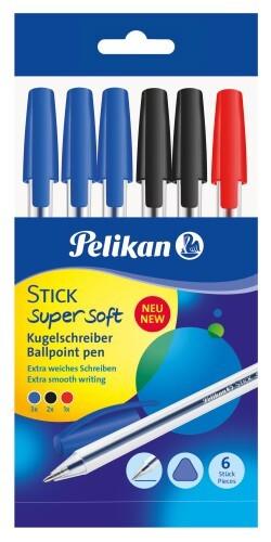 Pelikan Kugelschreiber Stick super soft, 6er Set