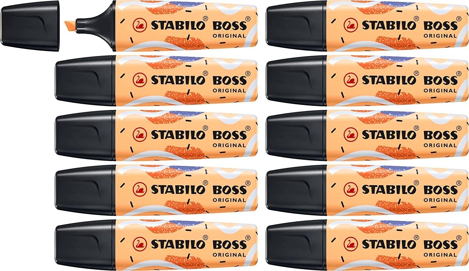 STABILO Marker BOSS ORIGINAL Pastel by Ju Schnee, Orange, 10er Set