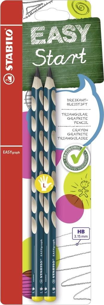 STABILO Bleistifte EASYgraph, 2er Set HB Linkshänder