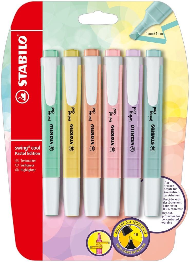 STABILO Marker swing cool Pastel Edition 6er Blister