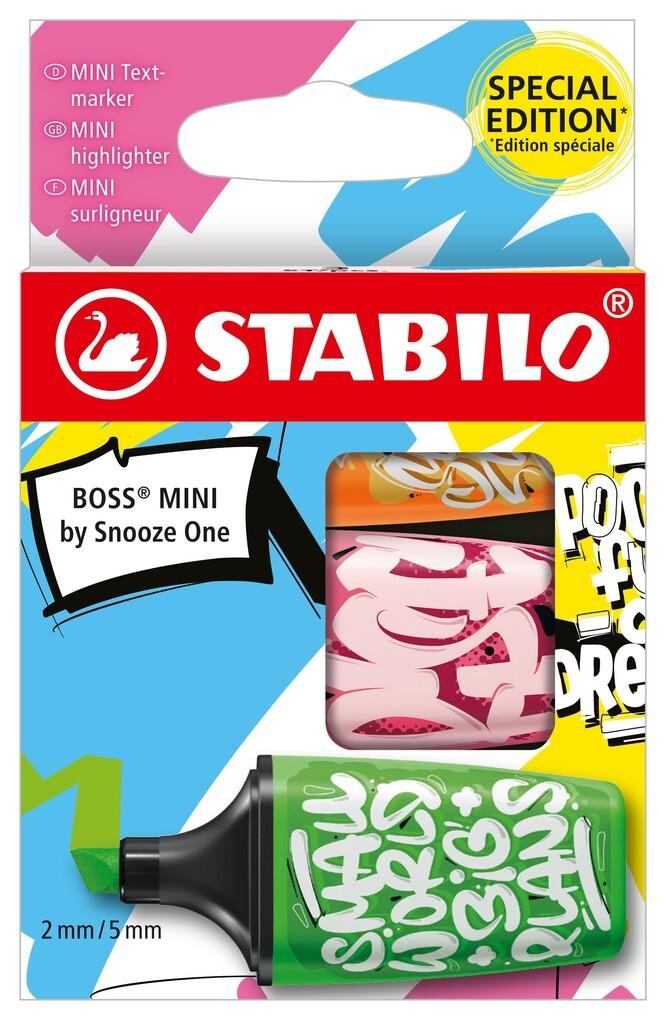 STABILO Textmarker BOSS MINI 3er Set orange, pink, grün