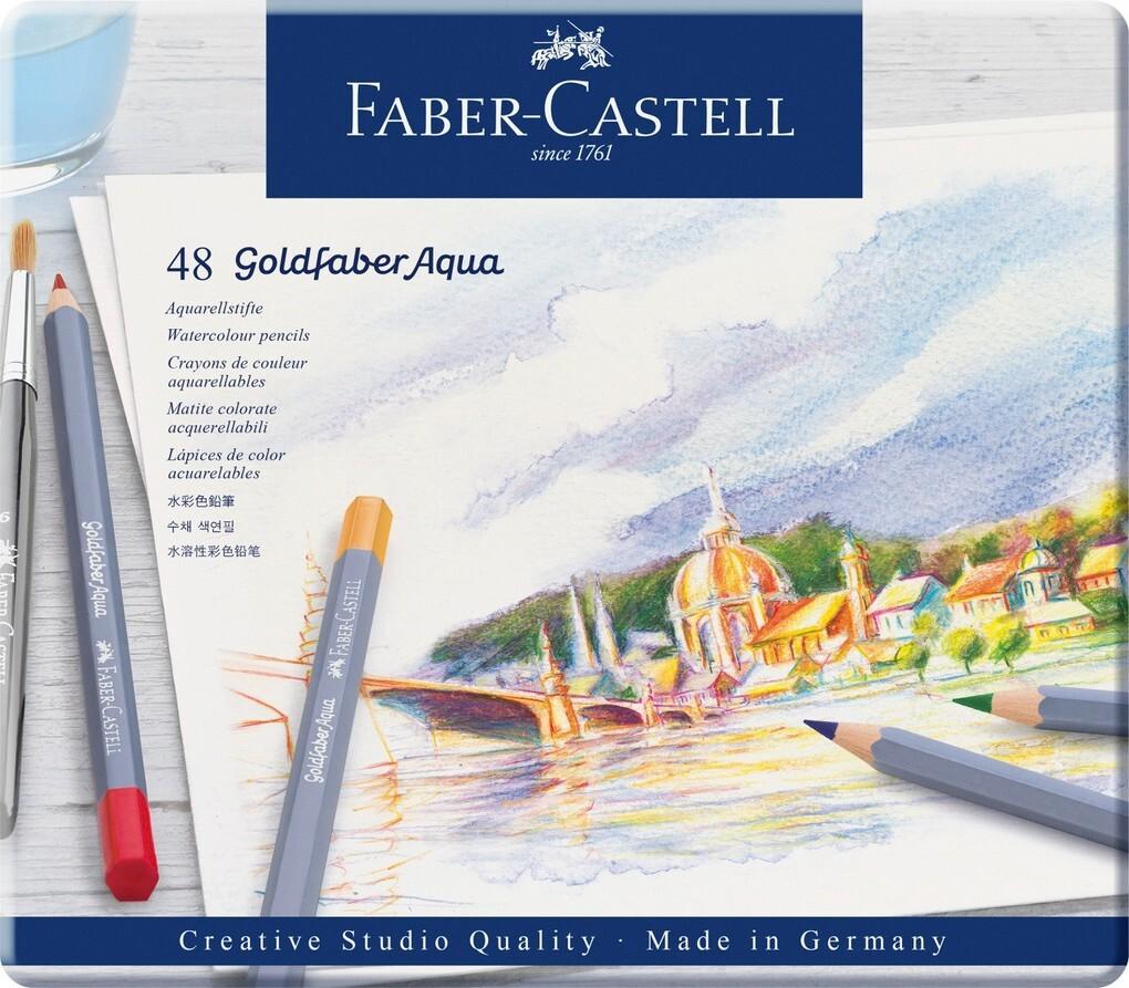 Faber-Castell Aquarellstifte Goldfaber Aqua, 48er Set Metalletui