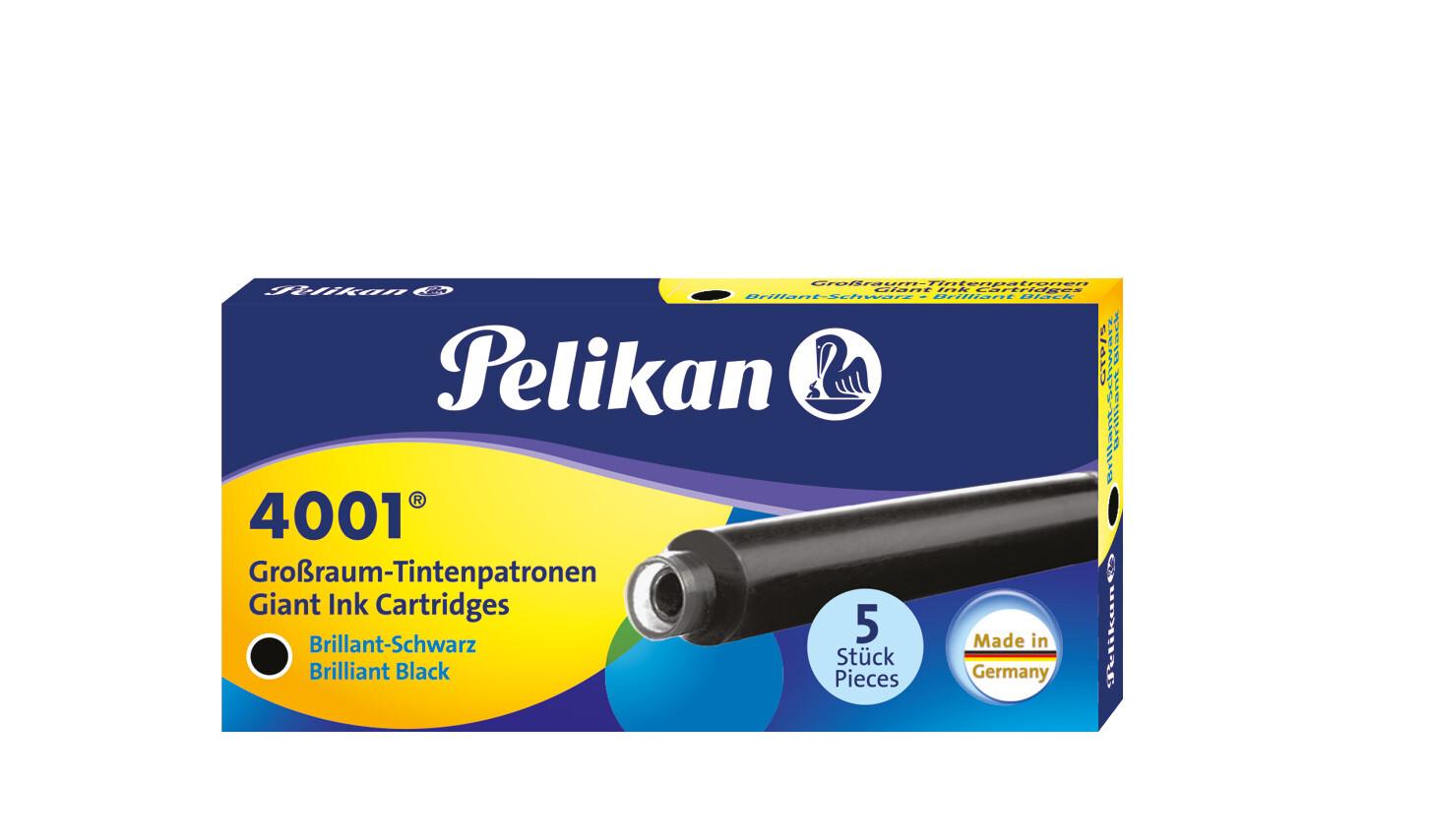 Pelikan Tintenpatronen 4001® 5er Set Großraum-Patronen, Brillant-Schwarz