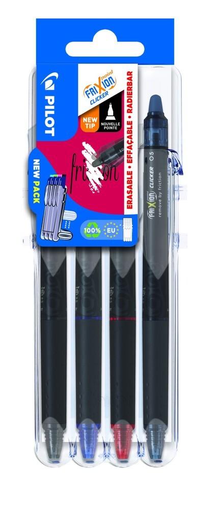 PILOT Tintenroller FriXion Point Clicker 0.5 (F) 4er Set2Go