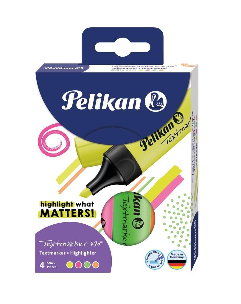 Pelikan Textmarker 490 nachfüllbar, 4er