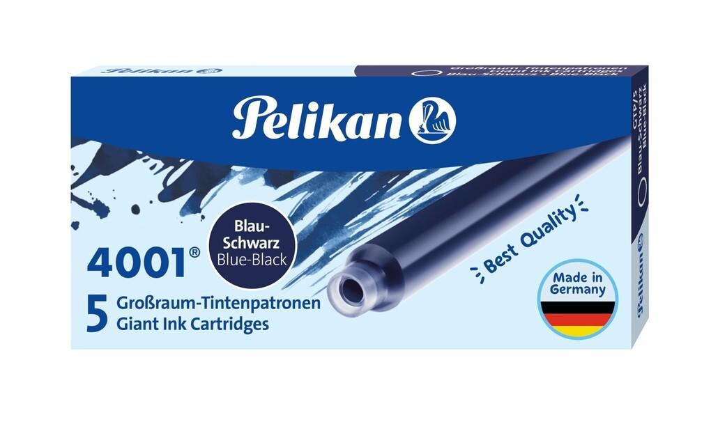 Pelikan Tintenpatronen 4001® 5er Set Großraum-Patronen, Blau-Schwarz