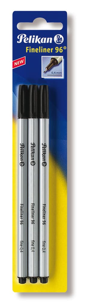 Pelikan Fineliner 96®, schwarz, 3 Stück, 3er Set