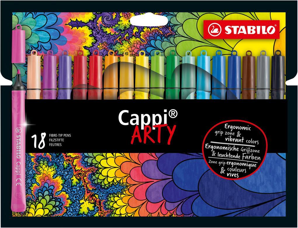 STABILO Filzstifte Cappi ARTY 18er Set